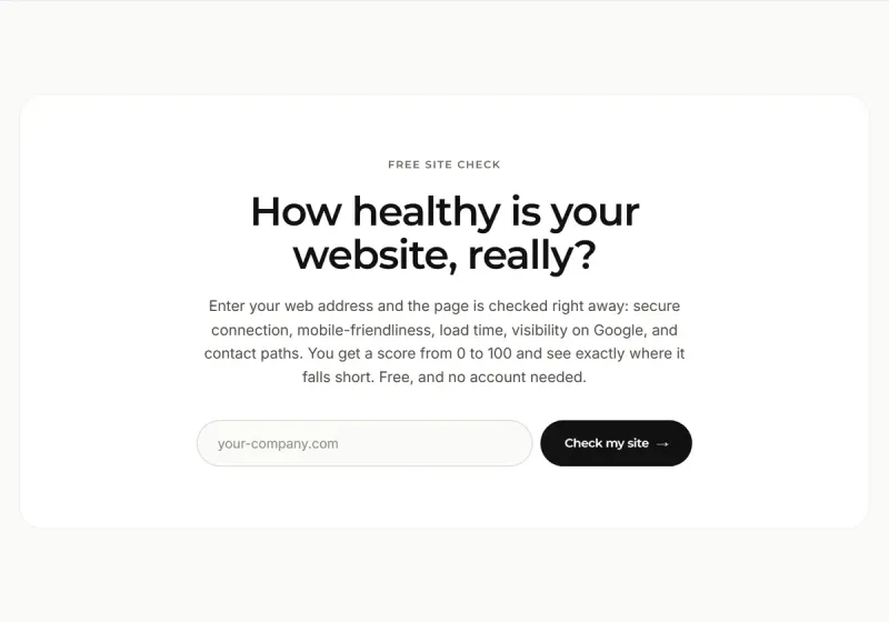 The site check on albit.se