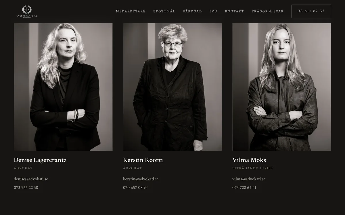 Screenshot: the people at the firm